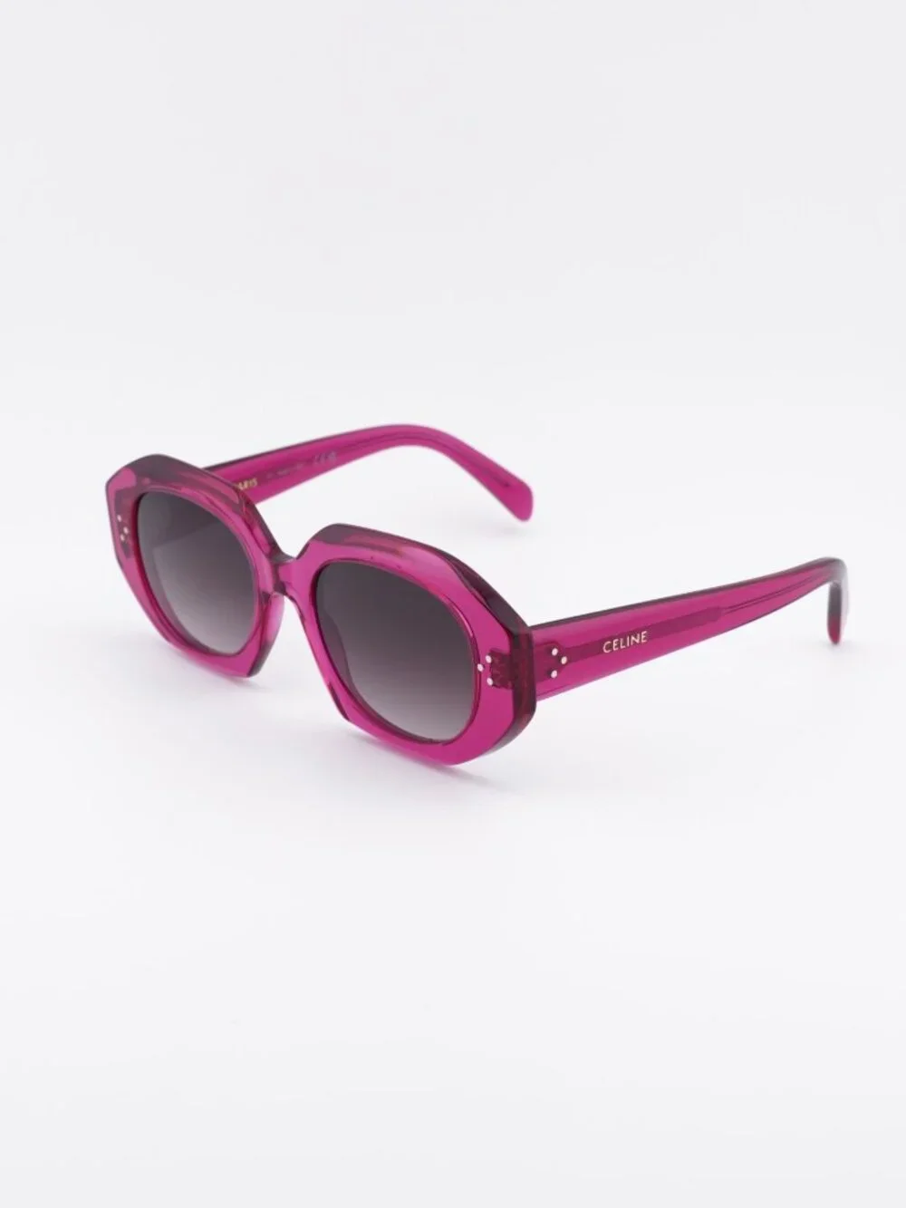 Celine CL40319I 72F Women Sunglasses Rose Rectangle Frame, Brown Lenses